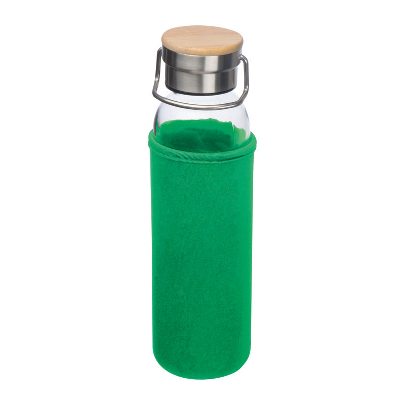 Üveg ivópalack neoprén tokban, 600 ml