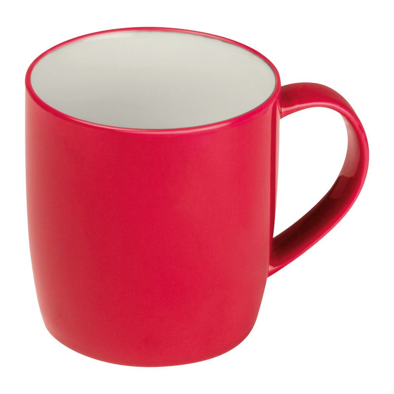 Porcelán bögre színes külsővel, 300 ml